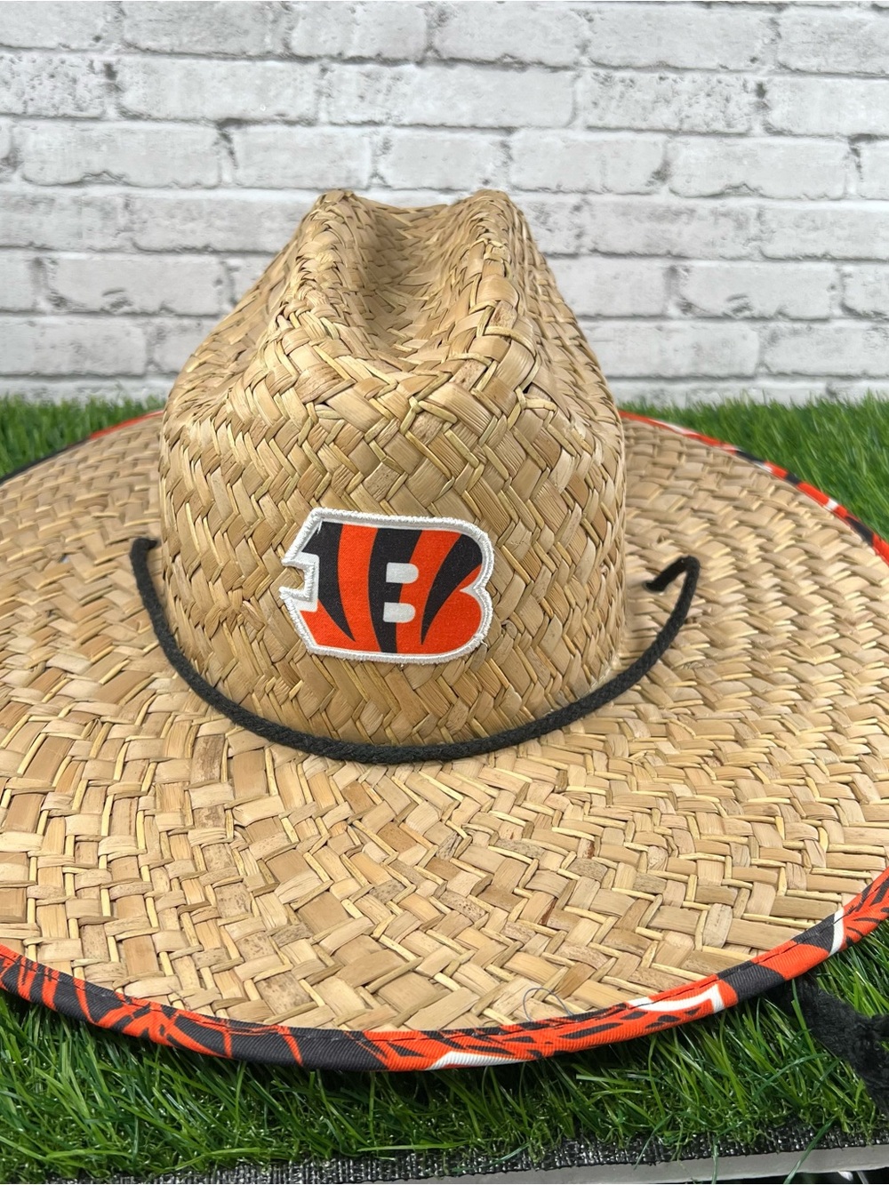 Cincinnati Bengals FOCO Team LOGO Floral Straw Hat Sun Cap